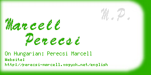 marcell perecsi business card